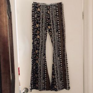 Boho style jersey bell bottom pant